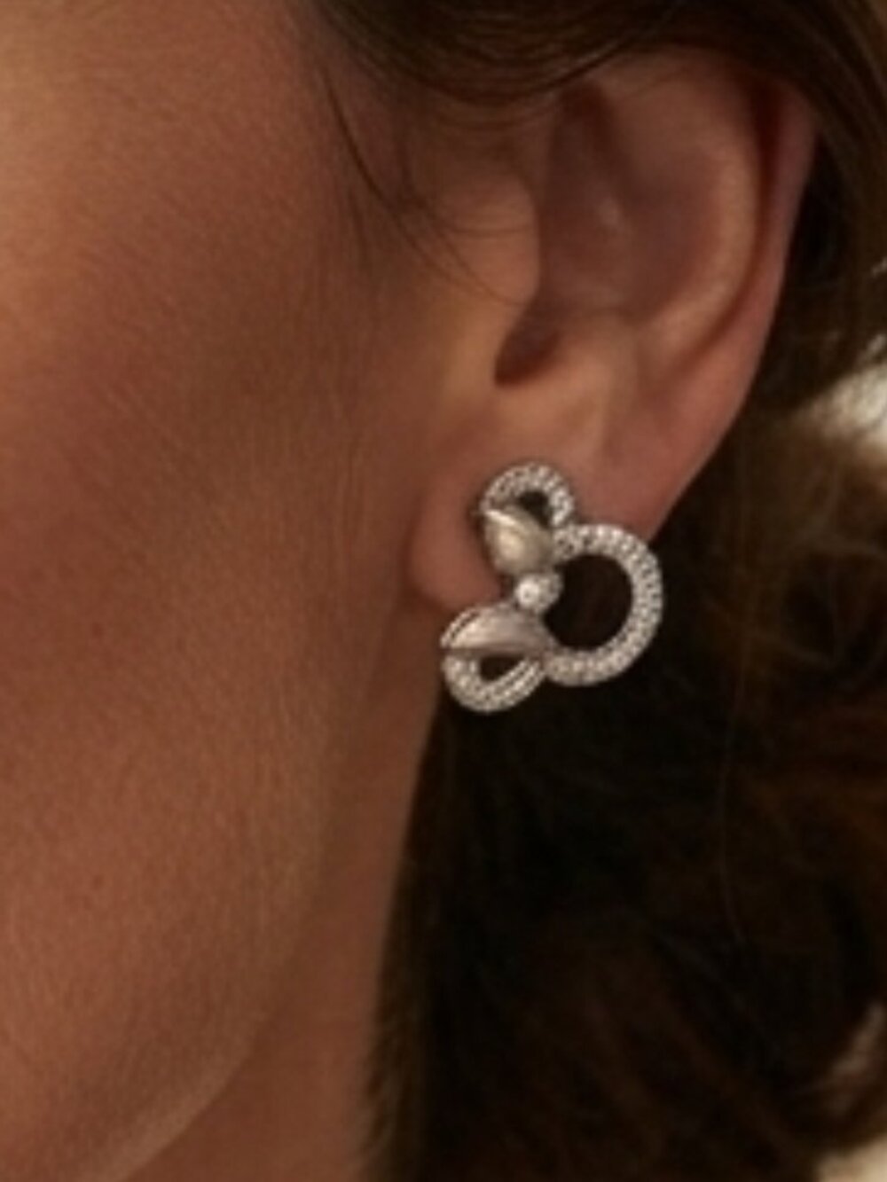 Swarovski Disney Mickey Mouse Crystal Pavé Silver-Tone Stud Earrings